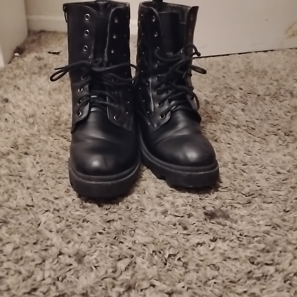 Gothic black boots size 10